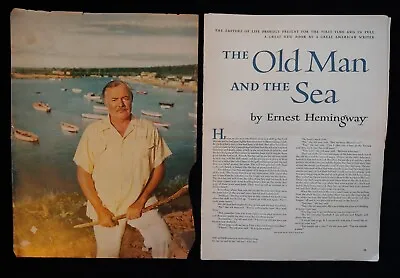 Life Magazine Sept. 1 1952 Ernest Hemingway The Old Man And The Sea 1st Edition • $19.95