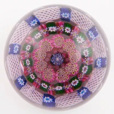 Paul Ysart Concentric Millefiori Glass Paperweight C1950 • £165