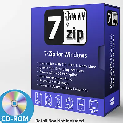 7-Zip 2023 - Ultimate Compression & Encryption - File Archiver And Unzip On CD • $12.99