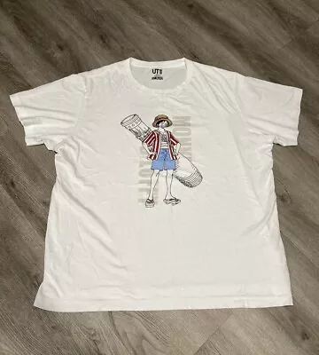 Uniqlo One Piece Anime Monkey D. Luffy Straw Hat Pirates Mugiwara T-Shirt XXL • $96.96