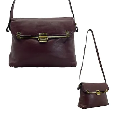 Vintage 80s 90s ETIENNE AIGNER Medium Soft Leather Shoulder Bag Handbag OXBLOOD • $124.99