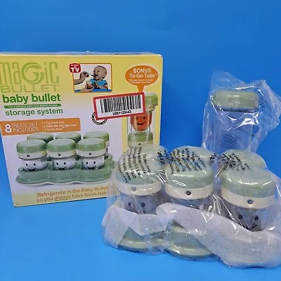 Magic Bullet Baby Bullet Storage System Accessories Cups 8 Piece Set  To-Go-Tube • $19.99