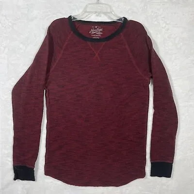 American Eagle Shirt Mens Small Red Heathered Heritage Thermal Classic Fit • $12.64