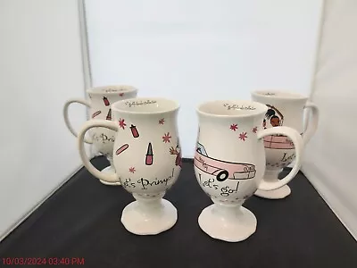 Mary Kay The Girlfriend Collection  Let's Go  Coffee Mug Set Of 4 Great Shape! • $19.50