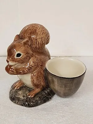 Lovely Quail Pottery Red Squirrel Egg Cup Hand Painted • £12