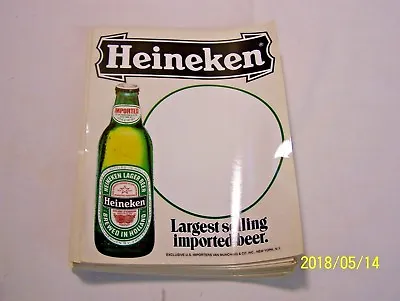Vintage Heineken Imported Beer Cooler Door Cling On Sticker / Decal - Nos ! • $6.99