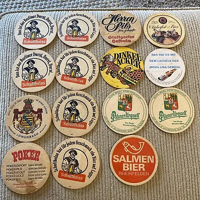 Vintage German Cardboard Beer Coasters (15) • $24.99