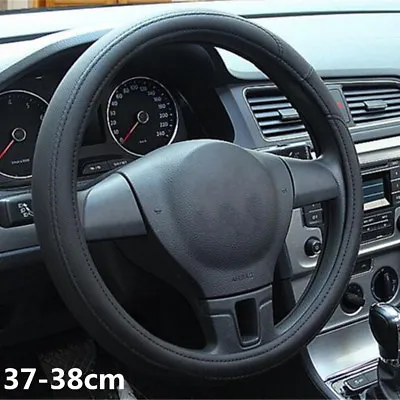 £14.39 • Buy Comfortable Four Season Black PU Leather Car Vehicle Soft Steering Wheel Cover