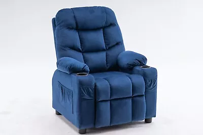 MCombo Big Kids Recliner Chair With Cup Holders 3+ Age GroupVelvet Fabric 7355 • $179.90