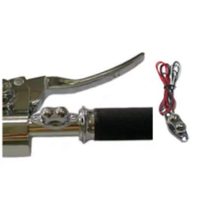 Chrome Dual Micro Push Button Switch Kit For Custom Harley Motorcycles • $35.95