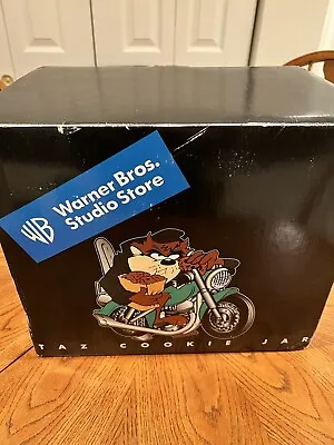 Looney Tunes Warner Bros. 1998 - Motorcycle Taz Cookie Jar W/ Original Box • $140.99