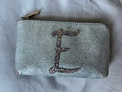 £2.99 • Buy Acessorize Glittery Make Up Bag With E Initial