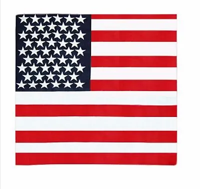 £3.79 • Buy USA American Flag Bandana Mans Ladies Hair Band Scarf Shawl America 55x55cm UK