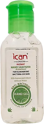  50ml HAND SANITISER GEL ANTI BACTERIAL 70% ALCOHOL SANITIZER • £1.79