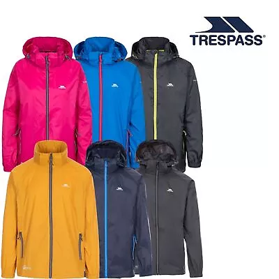 Trespass Waterproof Jacket Men Women Packaway Rain Coat With Hood Qikpac X • £29.99