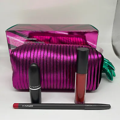 MAC Shiny Pretty Things Goody Bag : Red Lips Gift Set 100% Authentic • $26.99