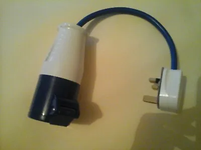 13amp Plug To 16amp 240v Socket Caravan Hook Up Adapter C/w Arctic Cable. • £7.95