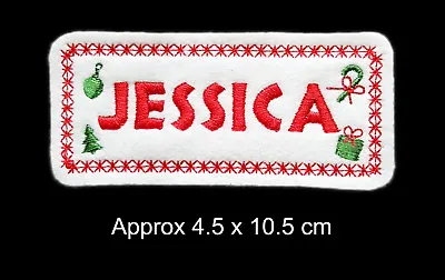 £3.95 • Buy Personalised Embroidered Christmas Santa Sack Stocking Label Tag Badge ANY NAME!