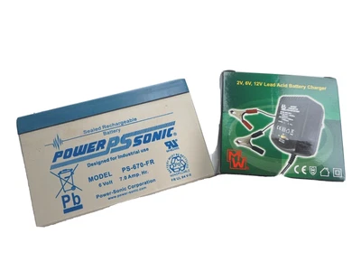 £25.50 • Buy Toy Car Battery And Charger Combo 6V 7AH Battery & 6 Volt Mains Charger NEW