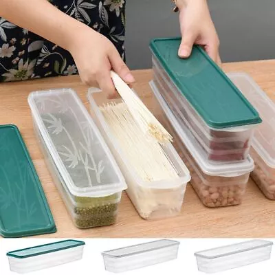 Plastic Spaghetti Container Rectangular Pasta Box  Kitchen • $14.11