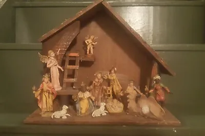 Italian Nativity Set Vintage Christmas Manger Scene 16 Figurines Made In Italy  • $34.99