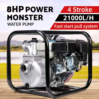 2 Water Pump Petrol High Flow 4-Stroke 210CC Transfer Fire Fighting Irrigation • $197.95