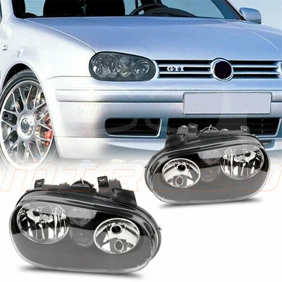$73.89 • Buy MIROZO For VOLKSWAGEN VW GOLF CABRIO 1999-2006 Headlights Assembly Black Housing