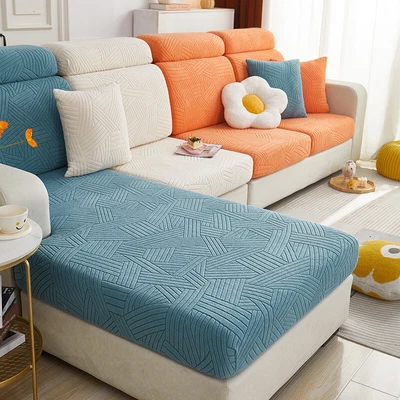 $17.94 • Buy Elastic Plush Jacquard Sofa Cover Stretch Couch Slipcover Protector 1/2/3/4 Seat