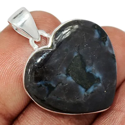 Heart - Natural Mystic Merlinite Crystal - Madagascar 925 Silver Pendant CP34145 • $18.99