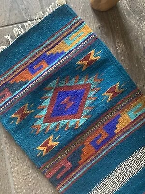 $189 • Buy Vintage Hand Woven Zapotec Indian Mexican Oaxaca Wool Rug/Wall Hanging Southwest