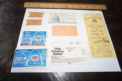 Vintage Lot 1970's Ticket Stubs Statue Liberty National Landmarks Arch Congress • $9