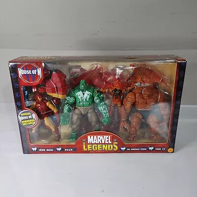 Marvel Legends Toy Biz House Of M Hulk Iron Man Inhuman Torch It Figure Box Set • $164.99