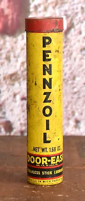 Vintage Pennzoil Door Ease Stainless Stick Lubricant Advertising Tube Can • $24.95