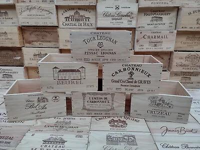 £7.95 • Buy Wooden Wine Box Crate ~ 6 Bottle. French, Genuine. Shabby Chic, Vintage.