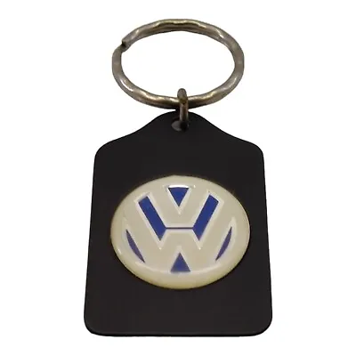 VTG Metal Key Fob Volkswagen Black W Blue White Logo • $39.98