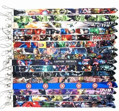 $11.31 • Buy Lot Cartoon Superman Batman Avengers Neck Straps Keychain Lanyard ID Card