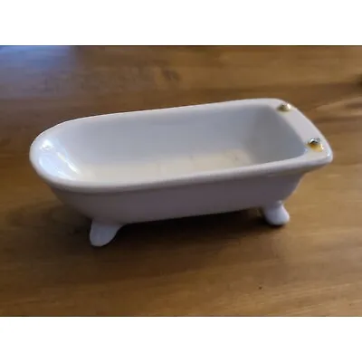 Vintage Ceramic Dollhouse Bath Tub. White 5 Inches • $4.99