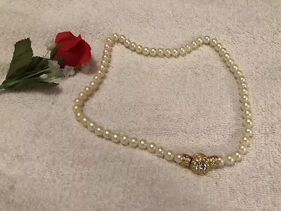 $24.99 • Buy 2-Tone Convertible Necklace With Faux Pearls