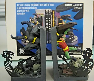 DC COMICS BATMAN & ROBIN BOOKENDS/STATUE MIB!! PAQUET MAQUETTE Joker Not BOWEN • $378