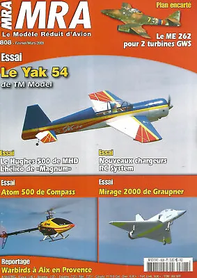 Mra N°808 Plan   Me 262 2 Turbines Gws   / Yak 54 / Mirage 2000 Graupner / Hughes • $5.40