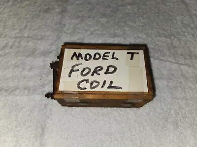 Antique Vintage Ford Model T / A Ignition Buzz Coil Battery Wood Wooden Box. B5 • $19.95