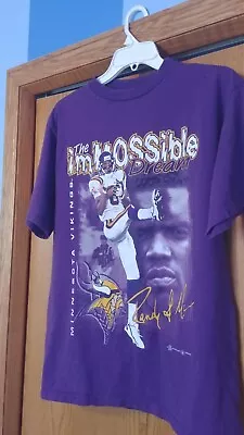 Rare Immossible Dream Randy Moss 98 Minnesota Vikings Graphic Men's L Shirt 🏈🔥 • $98.84