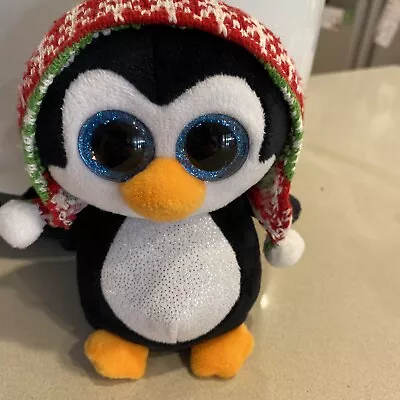 Ty Beanie Boos PENELOPE The Penguin 6  CHRISTMAS BEANIE BOO. • $14.99