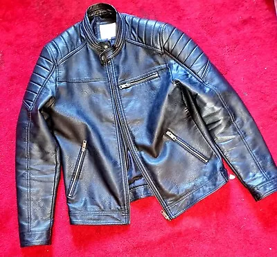 Jack And Jones Leather Jacket • £30