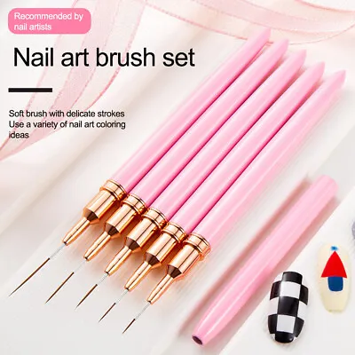 Nail Art Liners Striping Brushes Fine Line Drawing Detail Painting Manicure Tool • $7.25