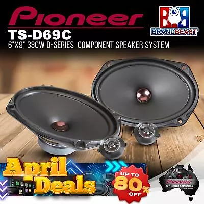 Pioneer TS-D69C D-Series 6”x9” 330W 2-Way Component Speakers • $304.44