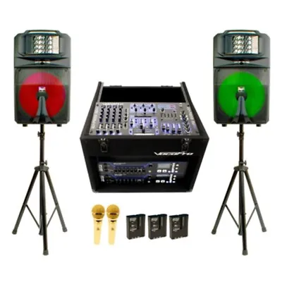 VOCOPRO CLUB-THUNDER-2000 Complete Rechargeable 2000 Watt DJ / Karaoke System • $2999.99