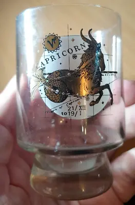 Vintage USSR Juice Whiskey Cognac Glass Glassware Capricorn Zodiac Gilded • $51.70