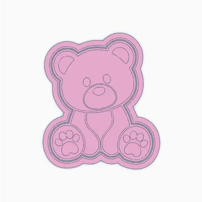 Teddy Bear Cookie Stamp Cutter Fondant Embosser Cute • $7.95