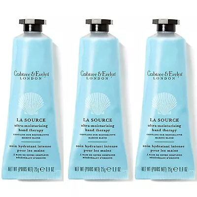 3 X Crabtree & Evelyn La Source Hand Cream Hand Therapy 25g - Sealed • £29.99